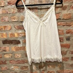 Lace-Trim Cream Camisole